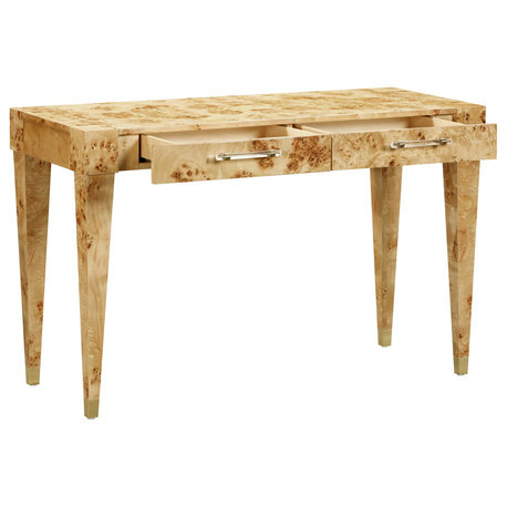 Brandyss Burl Work Desk, Natural