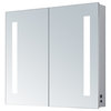Electric LED Mirror Vanity Cabinet Double Door, LED Tubes, 30 X 26