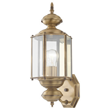 Outdoor Basics Outdoor Wall Lantern, Antique Brass