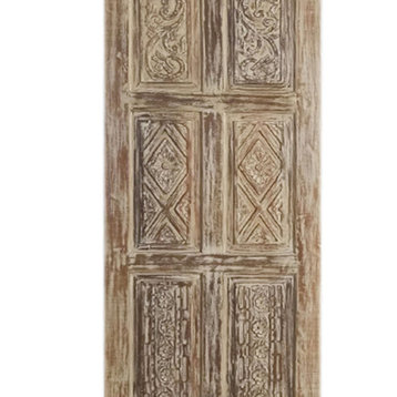 Consigned Natures Harmony Paneled Doors, Sliding Barn Door, Interior Carved Door