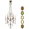 Fine Art Lamps 708640-1ST Encased Gems Bronze Multi Color Crystal 8 Light Chande