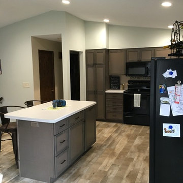 Modern Kitchen Remodel Done in Gray Maple Dover