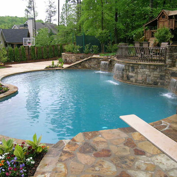 Gunite Swimming Pool with integrated diving board