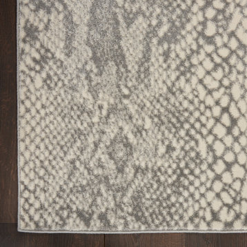 Nourison Solace 8' x 10' Ivory/Grey Modern Indoor Area Rug