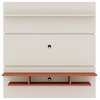 Tribeca 63 Floating Entertainment Center, Off White and Terra Orange Pink