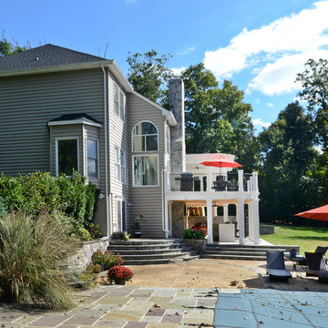 Exterior Remodel Turns Home Backyard into Gorgeous Retreat in Great Falls, Va