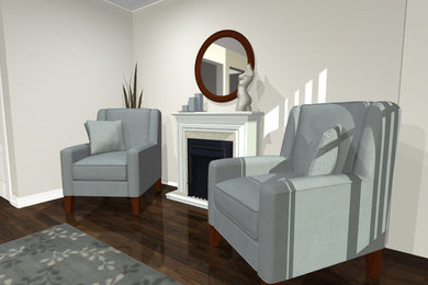 Inspiration for a contemporary living room remodel in Toronto