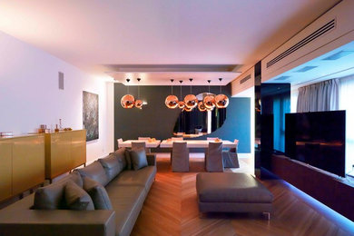 Immagine di un soggiorno design