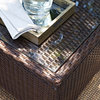 Crosley Furniture Kiawah Outdoor Wicker Glass Top Table
