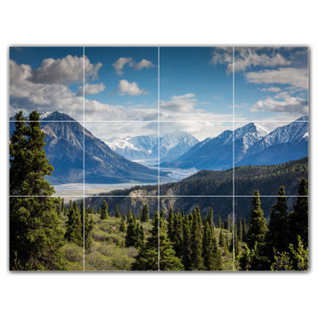 Mountains Ceramic Tile Wall Mural HZ500867-43S. 17" x 12.75"