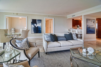 Living room - transitional living room idea in Miami