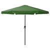 10' Round Tilting Forest Green Patio Umbrella, Round Umbrella Base