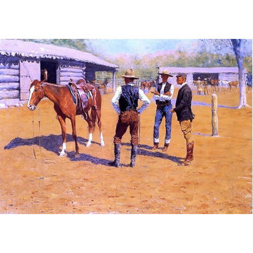 Frederic Remington Buying Polo Ponies in the West Wall Decal