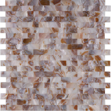 M02  Walls Tile Mother Of Pearl Shell Backsplash Tile I-Shape Rectangle Decor