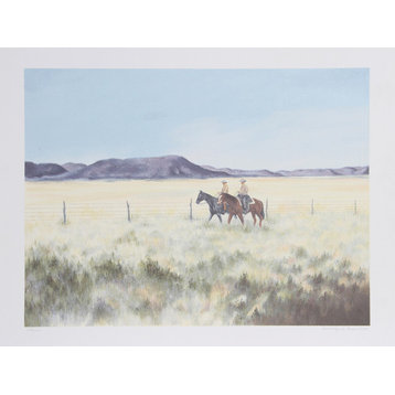 Gwendolyn Branstetter "Fence Riders" Lithograph