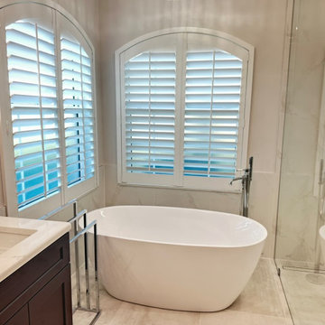 Luxury Transitional Bathroom | Expanded Walk-In Shower