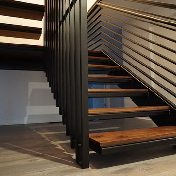 Contemporary Metal Staircase - Stevens Residence