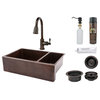 Premier Copper Products KSP2_KA75DB33229 Kitchen Sink, Faucet and Accessories
