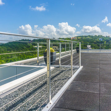West Lake Hills Infinity Edge Pool & Decks (Ipe, Cable Railing)