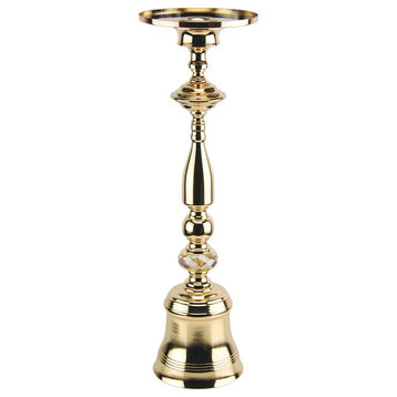 Pillar Candle Stand, Gold, Small