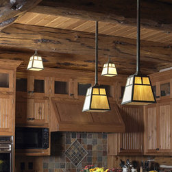 Brass Light Gallery - Rustic Kitchen Pendant Light - Lighting