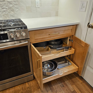 Transitional Kitchen Remodel With New Sandstone Colored Cabinets