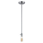 Millennium Lighting - Millennium Lighting 5307-CH Neo-Industrial - 40" One Light Mini Pendant - Mini-Pendant are hanging fixtures that subtly beautify the space they illuminate Rated: UL Damp Three stems included: 6", 12" & 18" Noof Rods: 3  Rod Length(s): 18.00Neo-Industrial 40" One Light Mini Pendant Chrome *UL Approved: YES *Energy Star Qualified: n/a  *ADA Certified: n/a  *Number of Lights: Lamp: 1-*Wattage:60w A bulb(s) *Bulb Included:No *Bulb Type:A *Finish Type:Chrome