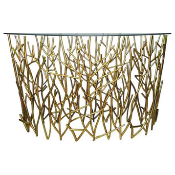 Gold Branches Demilune Twig Console Table Iron Sofa Modern Hall Entry