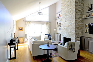 Family room - transitional family room idea in Raleigh