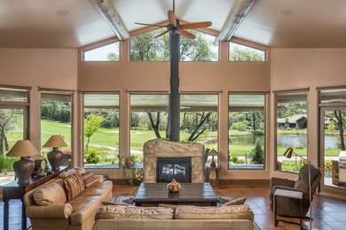 Family room - southwestern family room idea in Sacramento