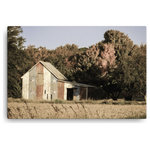 Pi Photography Wall Art and Fine Art - Patriotic Barn in Field Aged Rural Landscape Canvas Wall Art Print, 24" X 36" - Patriotic Barn in Field Aged - Rural / Country Style / Rustic / Landscape / Nature Photograph Canvas Wall Art Print - Artwork - Wall Decor