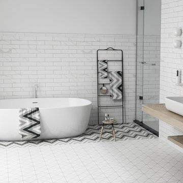 Home Decor: Modern White Bathroom Decor
