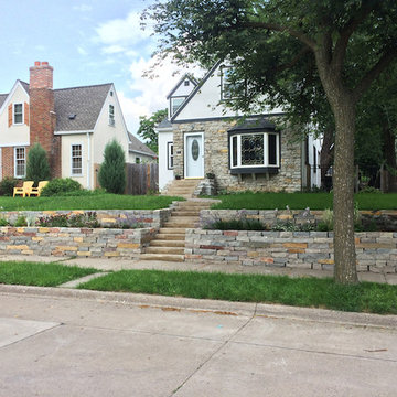 Weathered Stone Retaining Wall