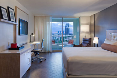 Inspiration for a coastal bedroom remodel in Miami