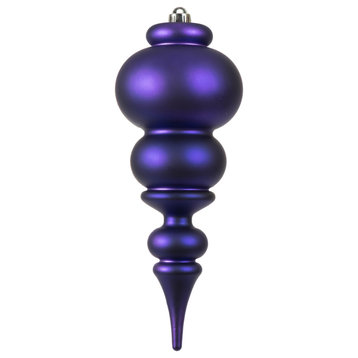 Vickerman N150666DMV 14" Purple Matte Finial Ornament