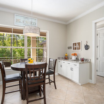 Kitchen Remodel Done with Cabinet Refacing in a Two-Tone Color