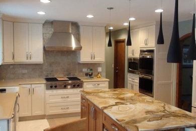 Example of a trendy kitchen design in Chicago