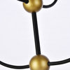 Lane 31.5" Pendant, Black and Brass With White Shade