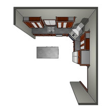 corner range placement & kitchen layout