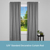 Kenney® Alanis 5/8" Decorative Window Curtain Rod, White, 28-48"