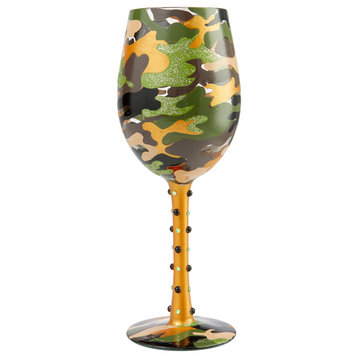"Camo" Wine Glass by Lolita