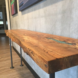 Cherry Entry Table with Turquoise Inlay - Products