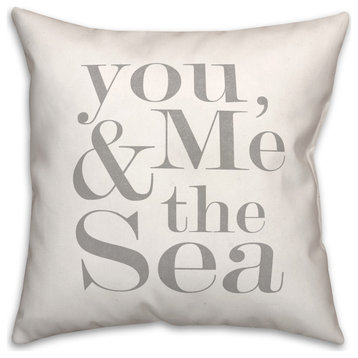 You Me And Sea Gray 18x18 Pillow