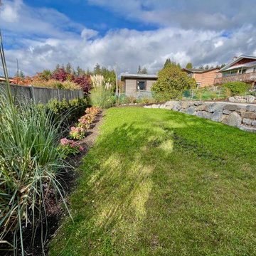 AFTER - New septic field relocated to the bottom of the yard