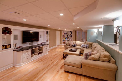 Elegant home theater photo in Boston