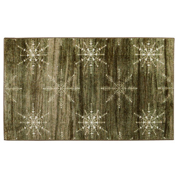 Mohawk Home Barnwood Snowflakes Driftwood 2' 6" x 4' 2" Kitchen Mat