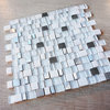11.375"x11.875" Marion Mixed Mosaic Tile Sheet, South Pole
