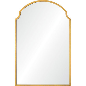 Christine Irregular Contemporary Gold Framed Wall Mirror