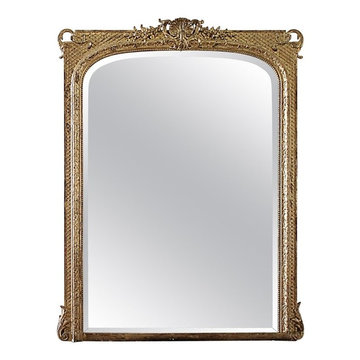 Early 20th Century Louis Philippe Style Giltwood Mirror with Clamshell Carvings