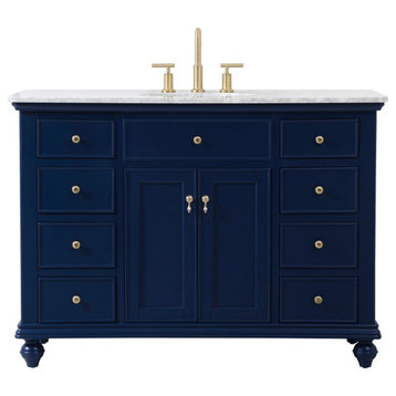 Elegant Decor VF12348BL 48" Single Bathroom Vanity, Blue